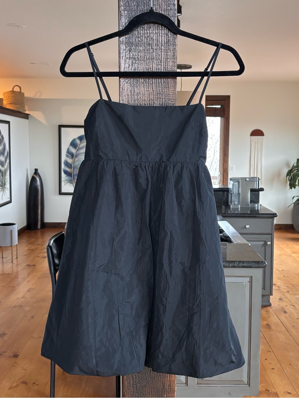 ARITZIA Sunday Best Elio Poplin Bubble Mini Dress Black Babydoll - Picture 8 of 16